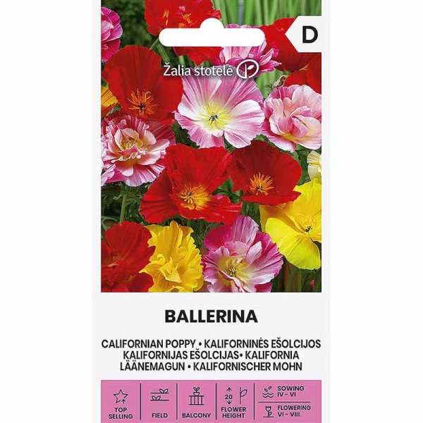 Zoom bilde av California Poppy 'Ballerina' mix