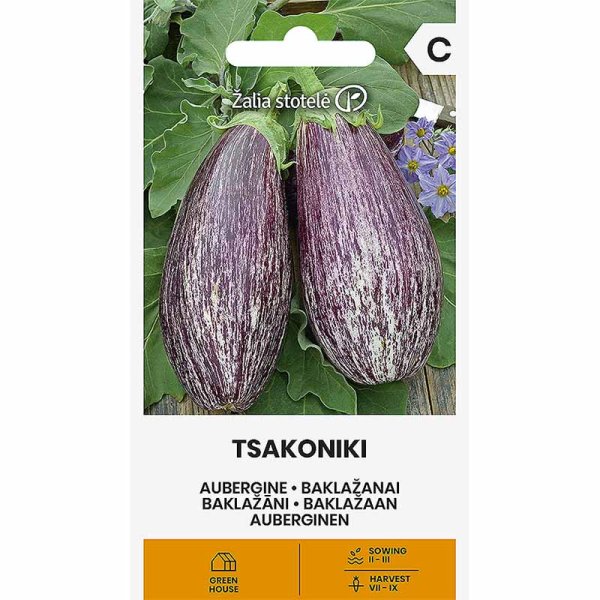 Zoom bilde av Aubergine 'Tsakoniki'