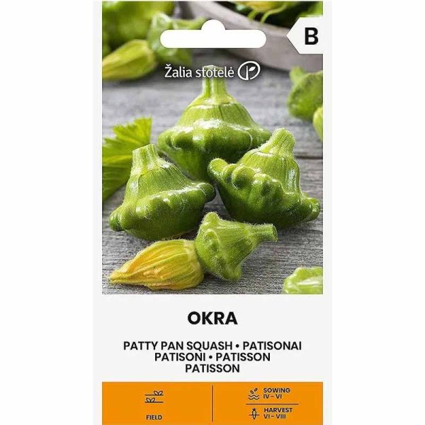 Zoom bild av Tallrikssquash 'Okra'