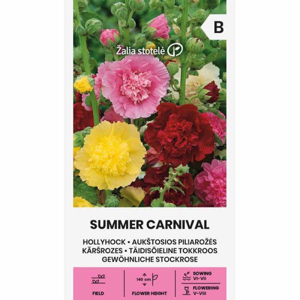 Zoom bilde av Hollyhock 'Summer Carnival'